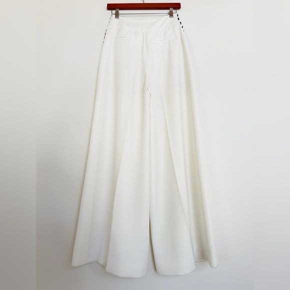 ADEAM Buttoned Wide Leg Pleated Pant Trousers Size 2 - Picture 3 of 15